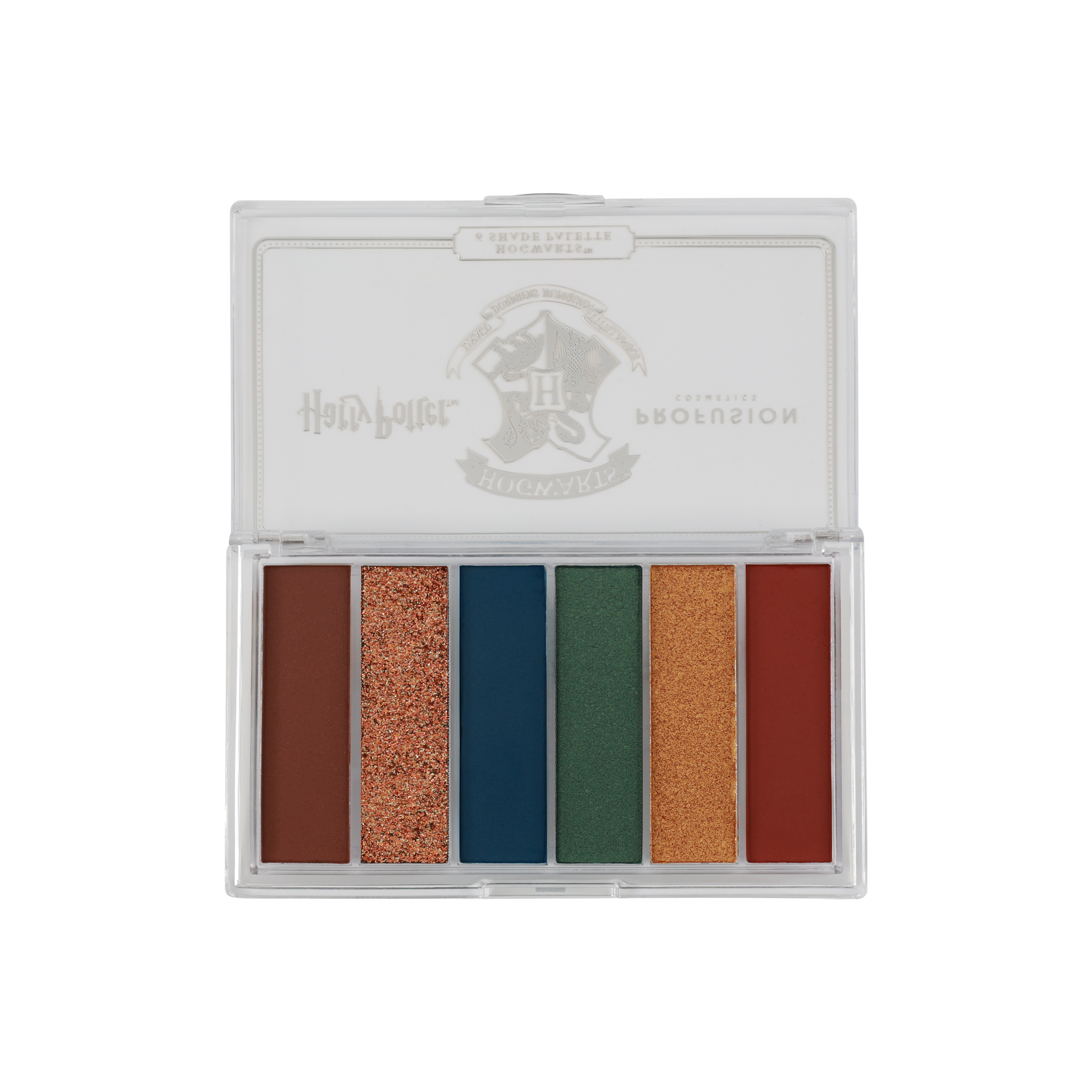 Profusion Cosmetics Harry Potter Hogwarts holiday face beauty set with magical-themed makeup products and packaging.