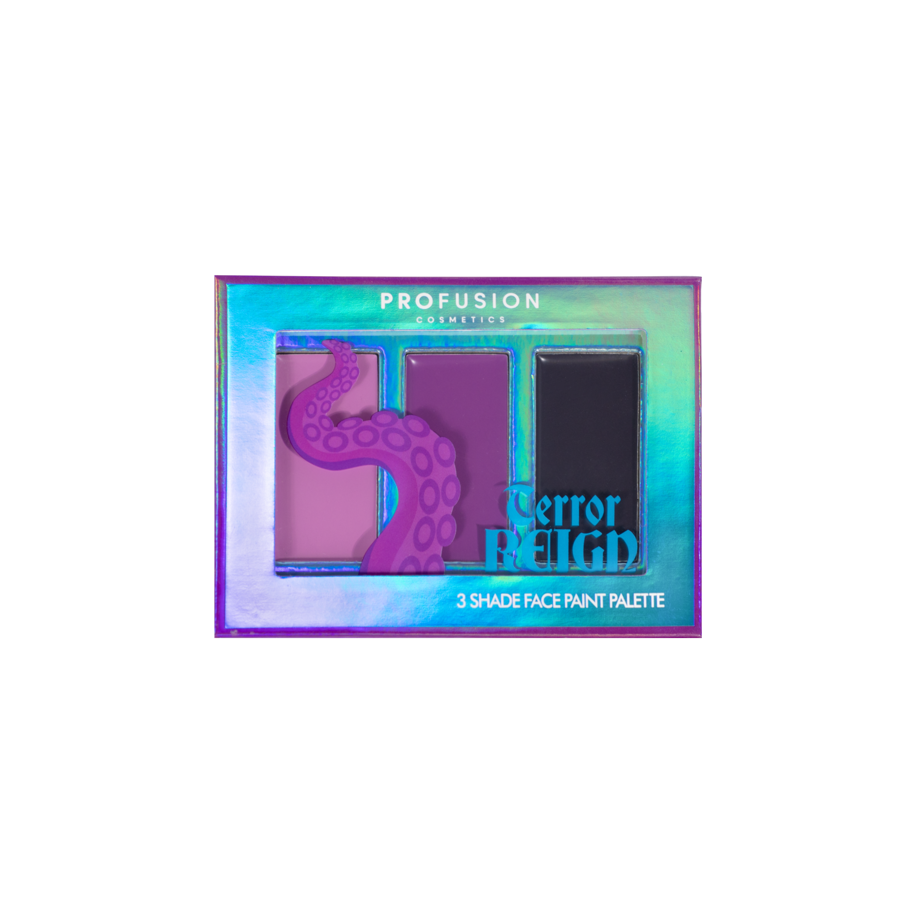 Sea Witch Face Paint by Profusion Cosmetics featuring a spooky, detailed face design in vibrant colors for Halloween or costume use.