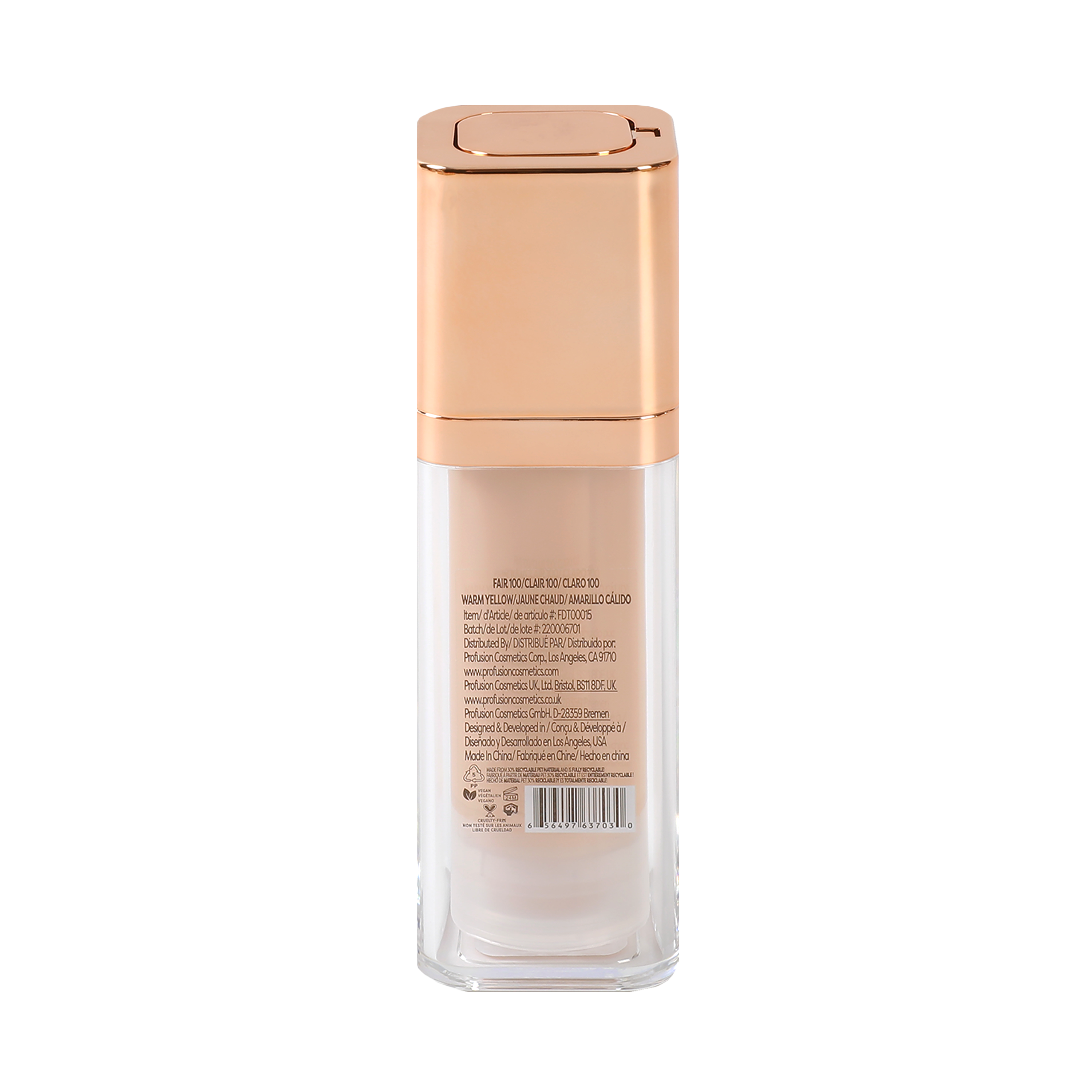 Profusion Cosmetics Feel Good Skin Long Wear Skin Perfector for face, with a fair shade, providing natural, matte finish.