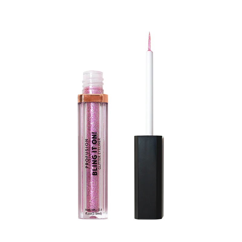 Profusion Cosmetics Bling It On Glitter Eyeliner in Gold Rush with shimmering gold glitter for bold eye makeup look.