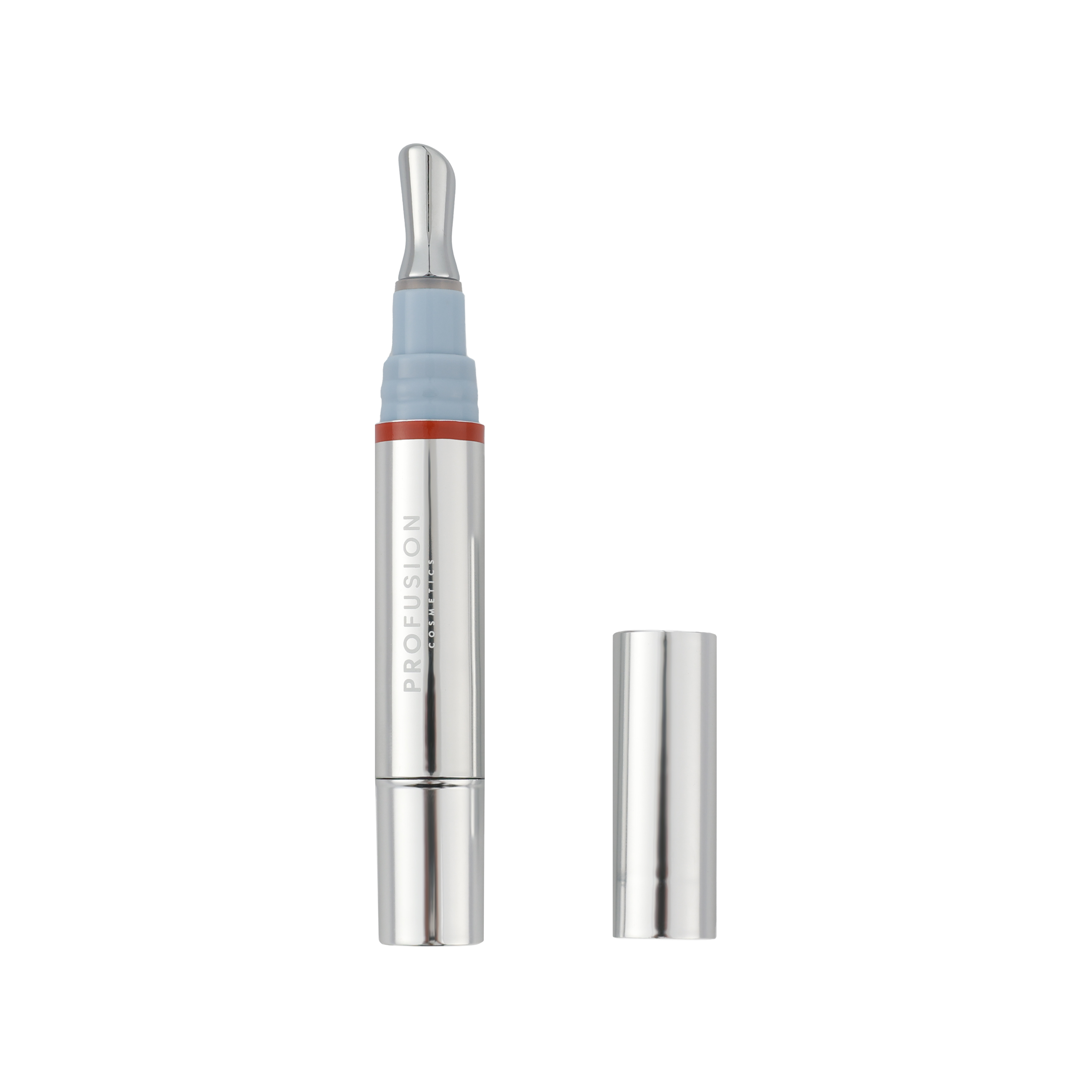 Profusion Cosmetics Frosted Kiss Cooling Plumping Lip Gloss with icy nude finish, showcasing its frosted, glossy appearance.
