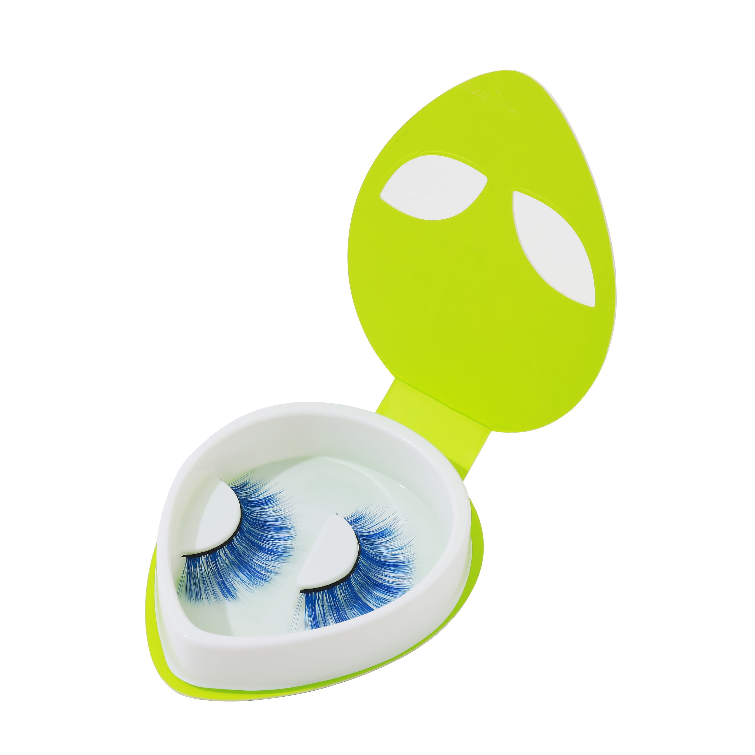 Glow-in-the-dark UFO SFX lashes by Profusion Cosmetics, featuring dramatic, luminous false lashes for bold eye makeup looks.