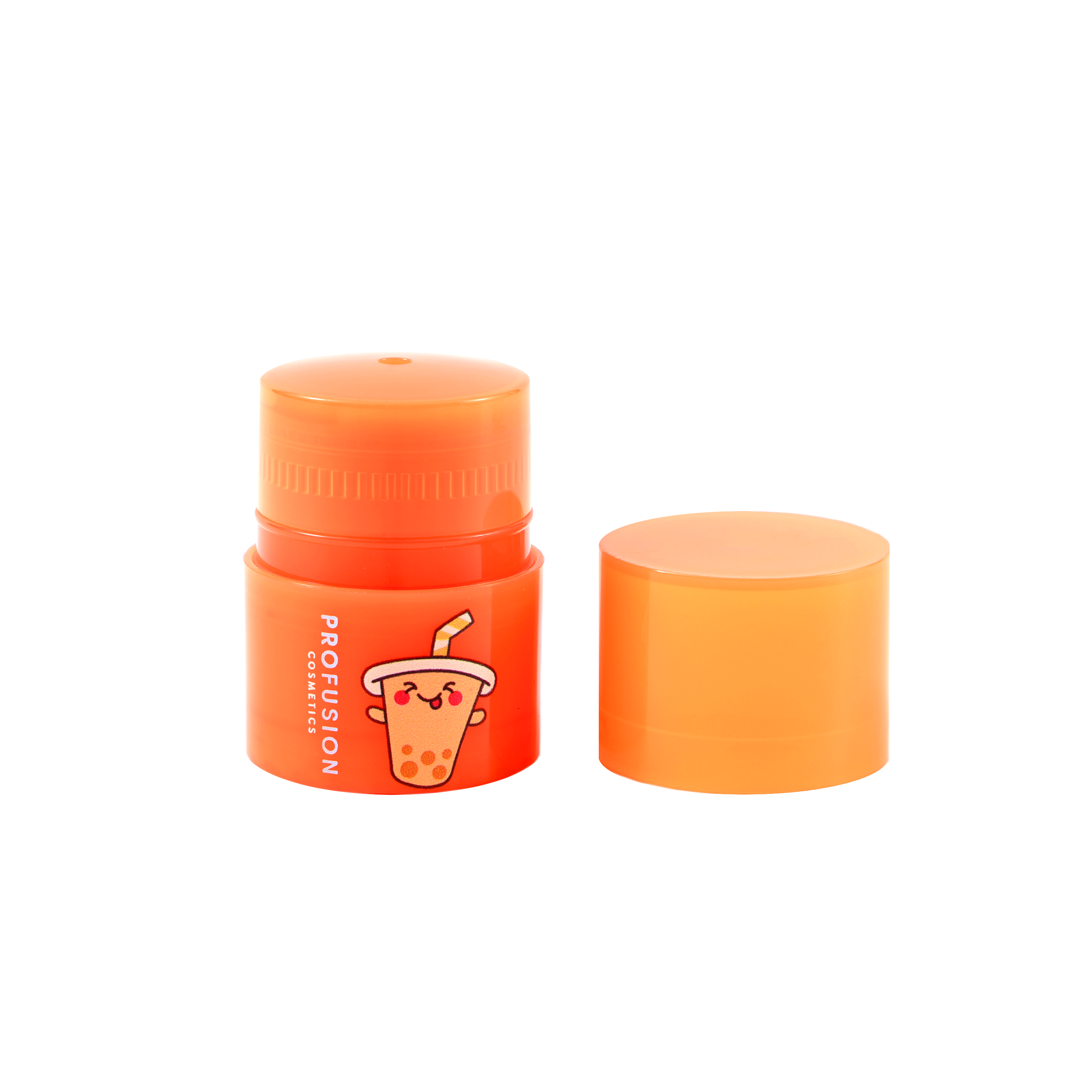 Profusion Cosmetics Boba Kiss Nourishing Lip Mask in Matcha Latte flavor, shown in a lip care container with a smooth texture.