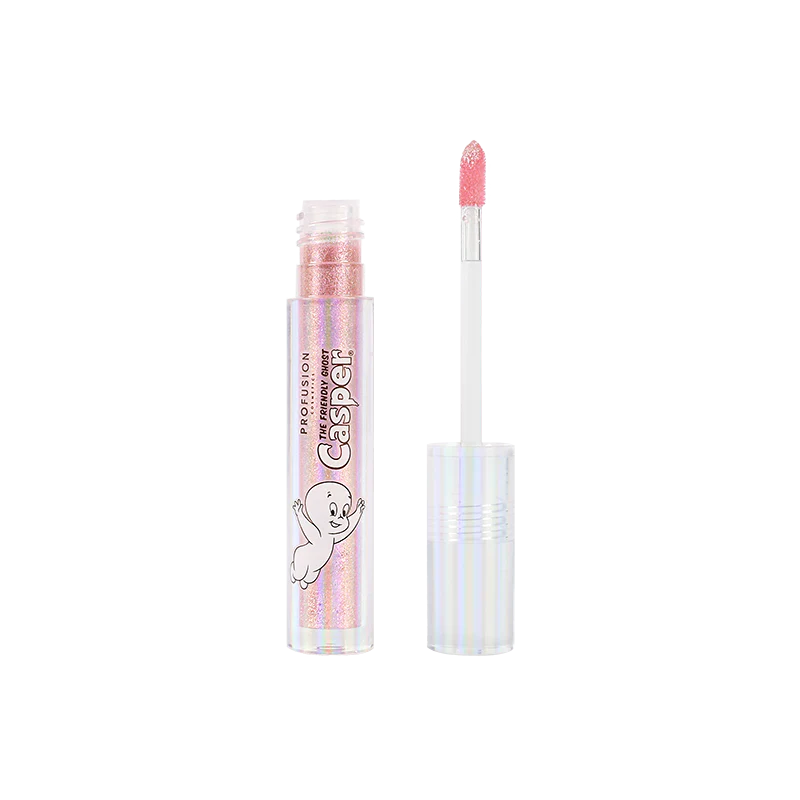 Profusion Cosmetics Casper the Friendly Ghost glitter lip topper set featuring The Ghostly Trio for shimmering lip looks.