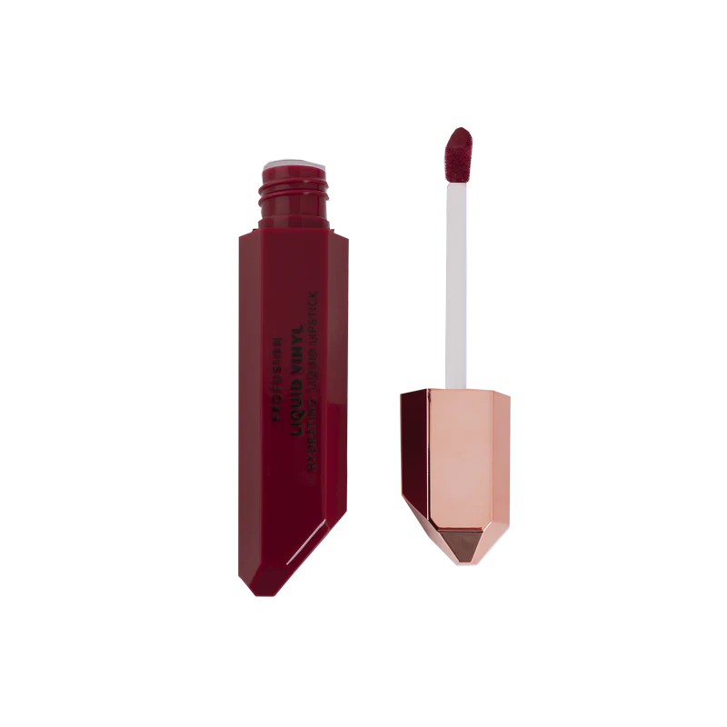 Profusion Cosmetics Hydrating Liquid Lip Gloss applied on lips, showcasing a glossy, smooth finish and vibrant color.
