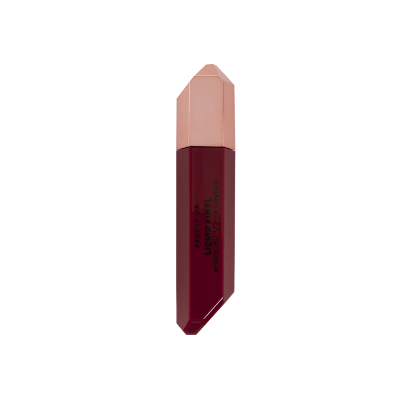 Profusion Cosmetics hydrating liquid lip gloss on lips, with a shiny, smooth finish, showcasing a glossy, natural look.