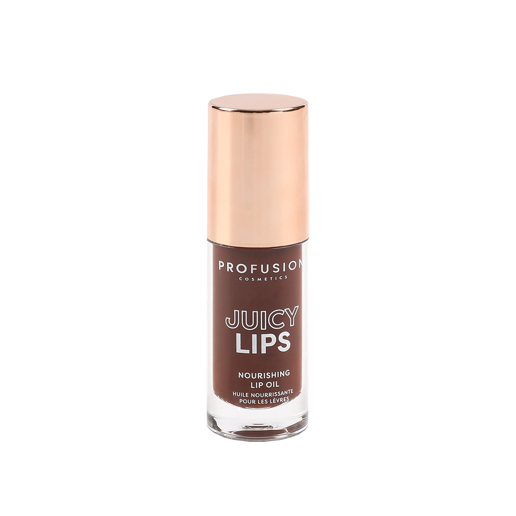 Profusion Cosmetics Juicy Lips in Radiant Rose, close-up of glossy pink lips with smooth texture and natural shine.
