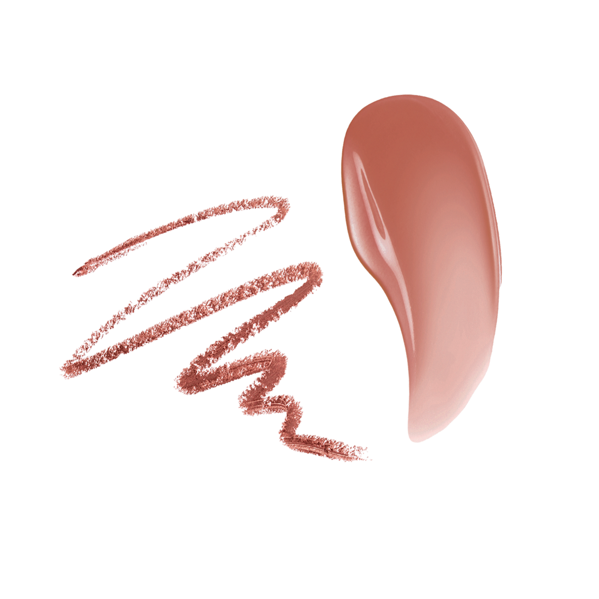 Profusion Cosmetics Lip Treat Duo with soft matte lip liner and nourishing glowy lip balm in cappuccino kiss.