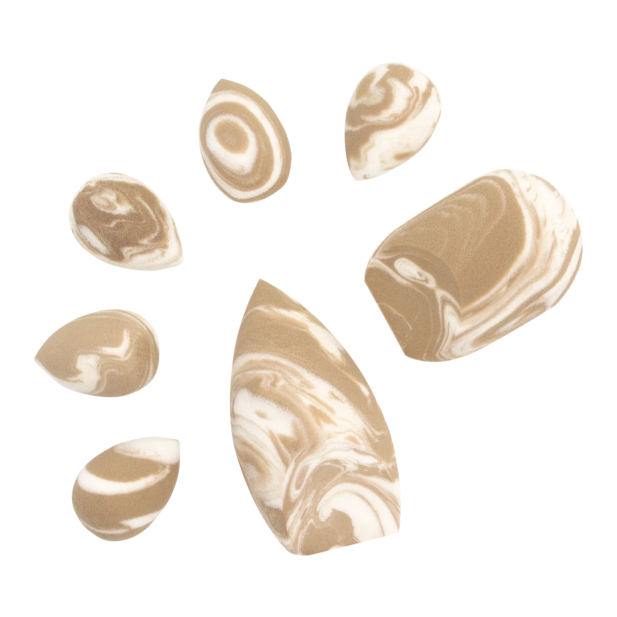 Profusion Cosmetics Blending Squad 7-piece makeup sponge set with soft, flexible beauty sponges for flawless application