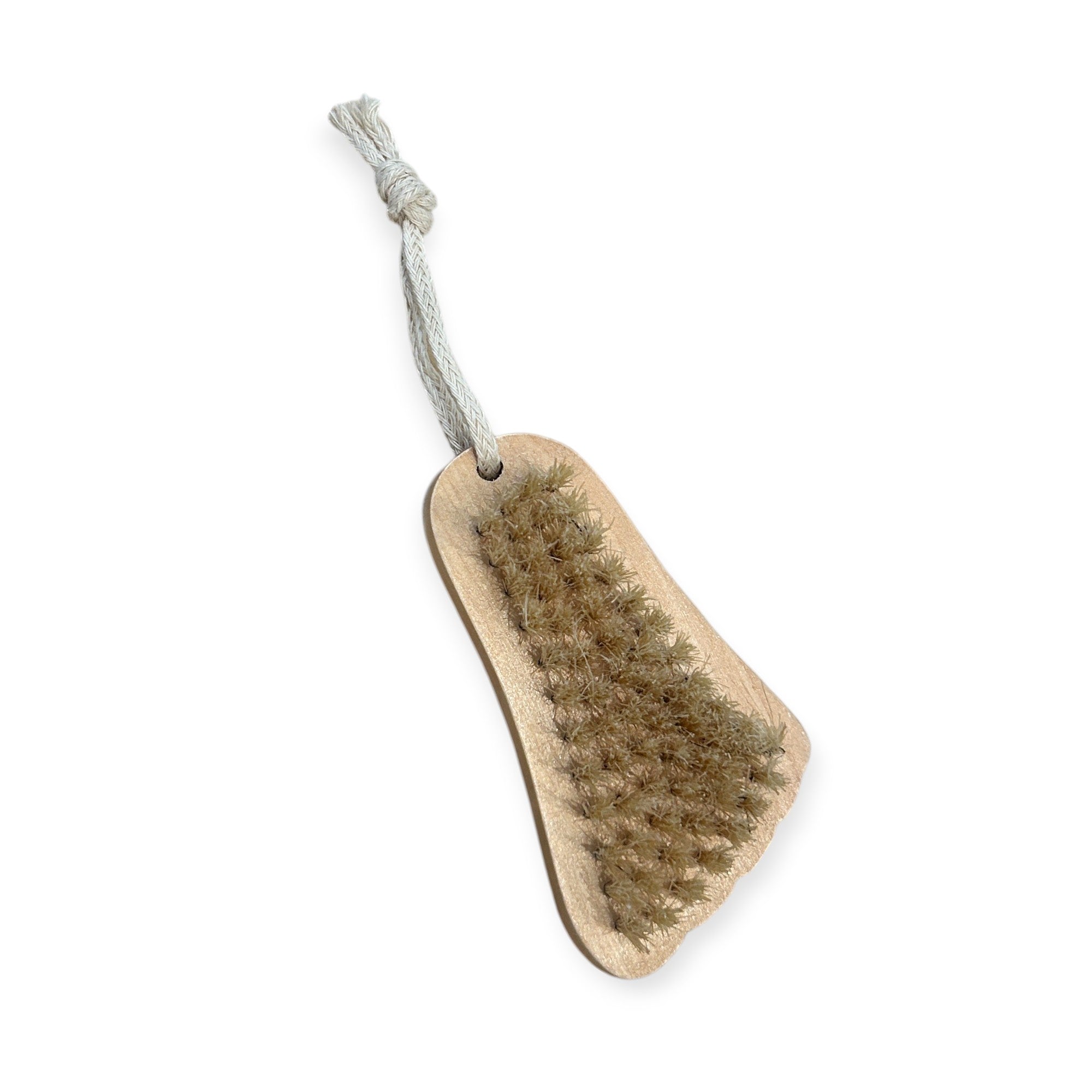 Wood and sisal foot and nail brush by Refillism for personal care, shown with natural wooden handle and bristles.