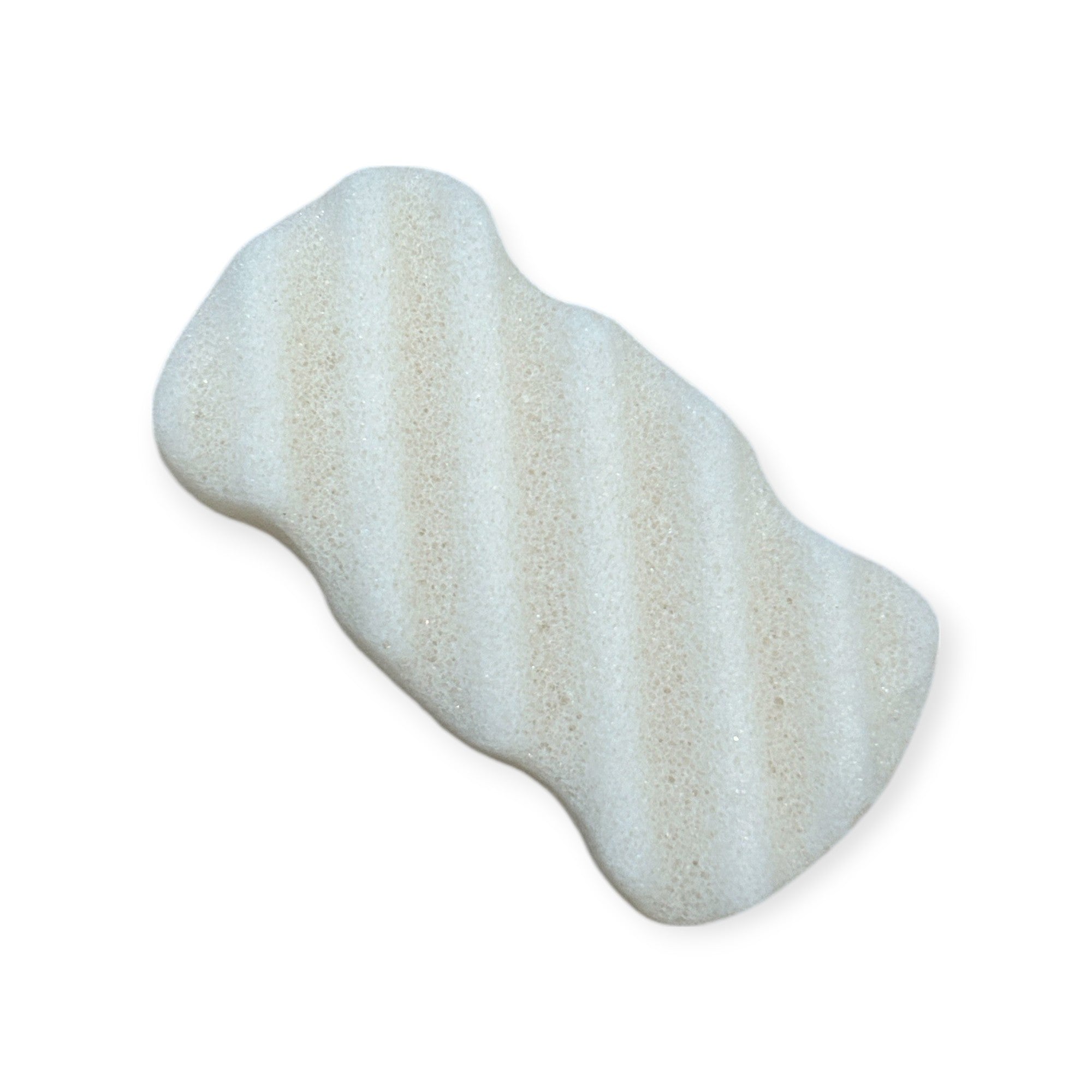 Wavy Konjac Body Sponge by Refillism, a natural personal care exfoliating sponge for gentle cleansing.