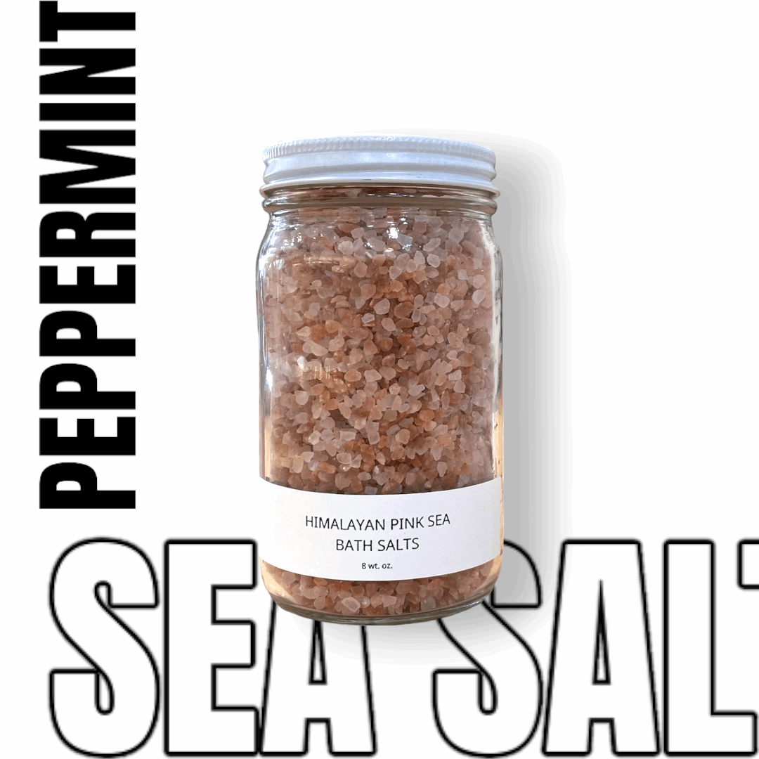 Refillism Himalayan Pink Sea Salt bath salts in an 8oz container for a soothing personal care experience.
