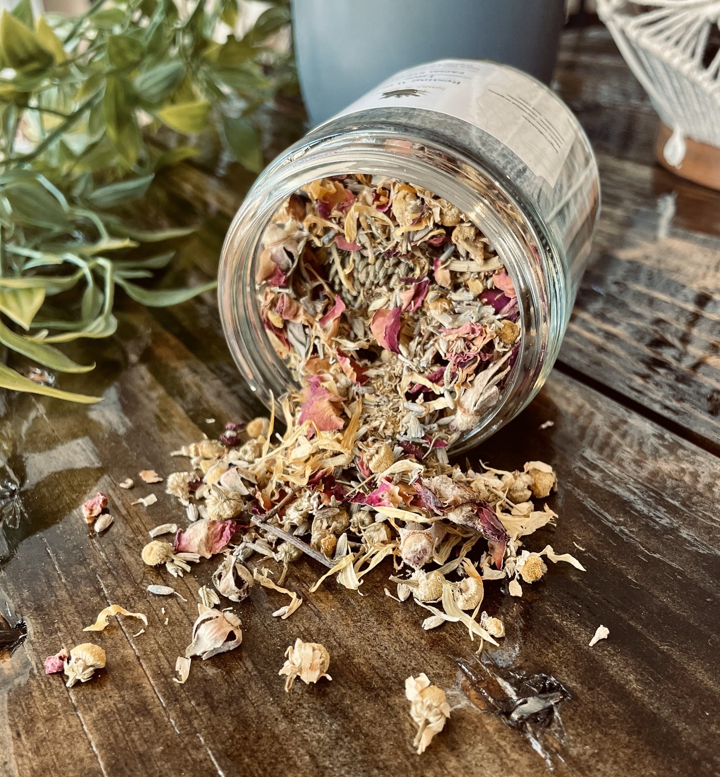 Facial steam from Sage & Stone Apothecary's Resting Witch Face collection, featuring herbal ingredients in a glass bowl with steam rising.