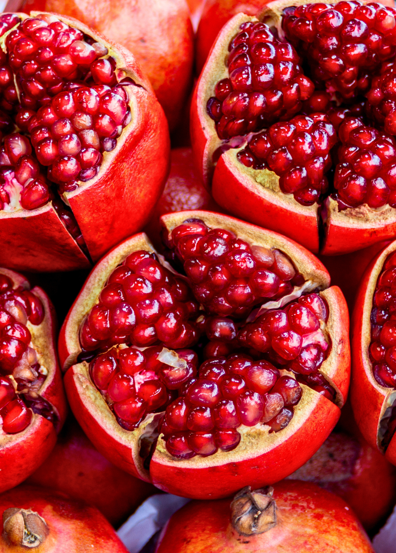 Pomegranate 'Wonderful' tropical fruit tree in a coconut coir pot, grown by Sow Exotic, with lush green leaves and developing fruit.