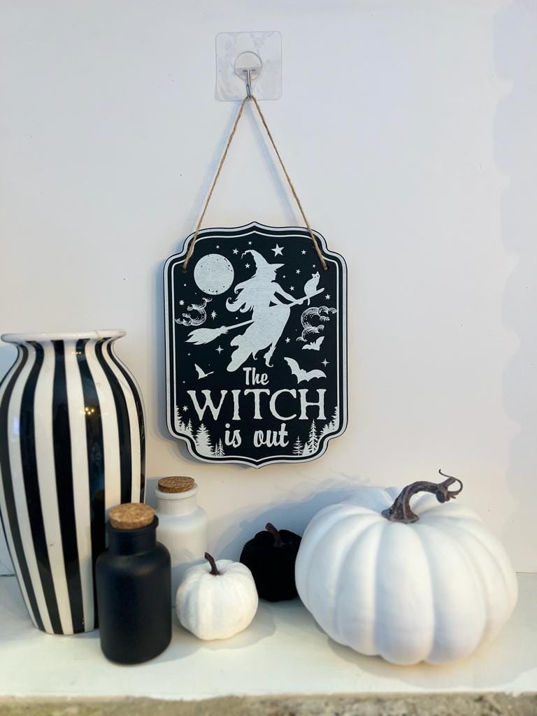 Wooden witchy décor sign for home by Spirit Nest, featuring mystical design perfect for kitchen or witch-themed spaces.