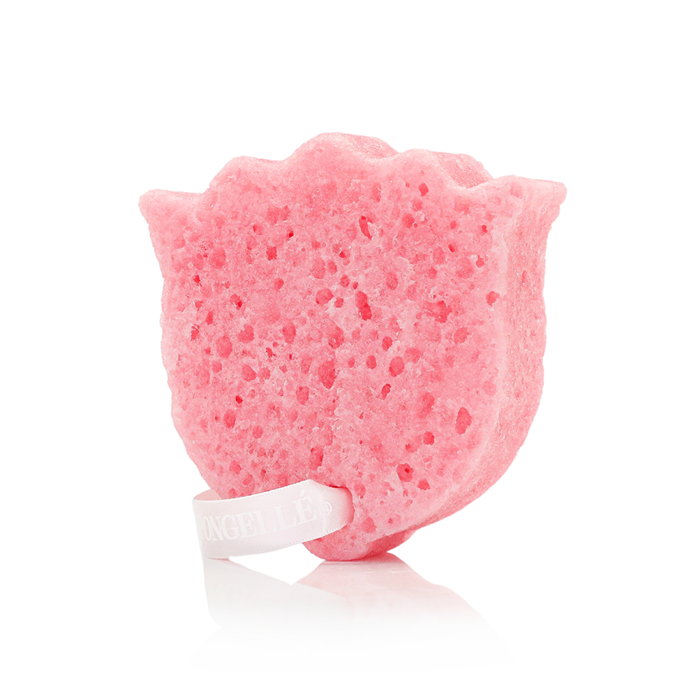 Spongellé Fleur de Honeysuckle Les Fleurs Body Buffer, a body wash-infused buffer with floral scent and soft texture.