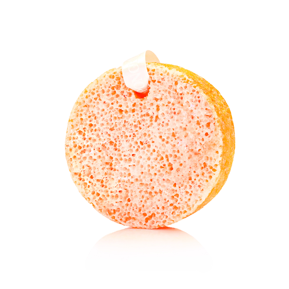 Spongellé Poetic Melody Love & Notes Body Wash Infused Buffer with floral design and textured surface for gentle cleansing