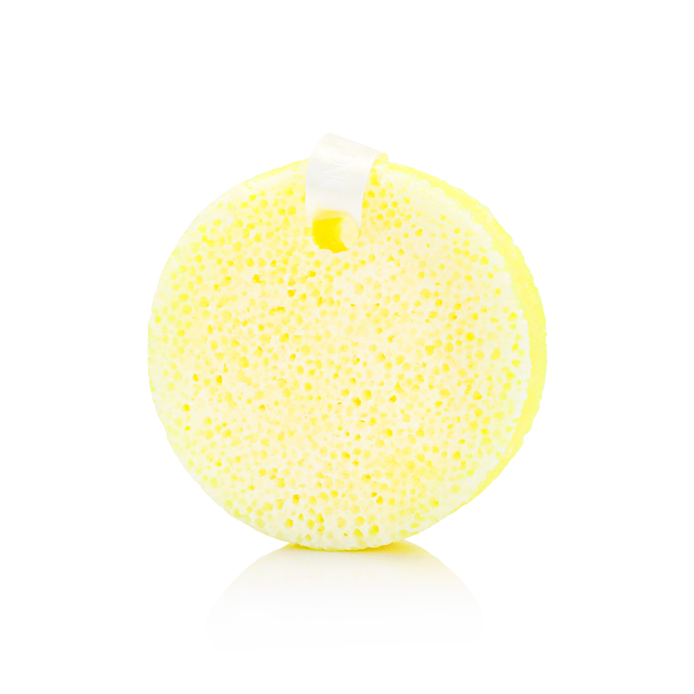Spongellé Love & Notes Primal Motif body wash-infused buffer, textured body buffer with floral design and vibrant colors.