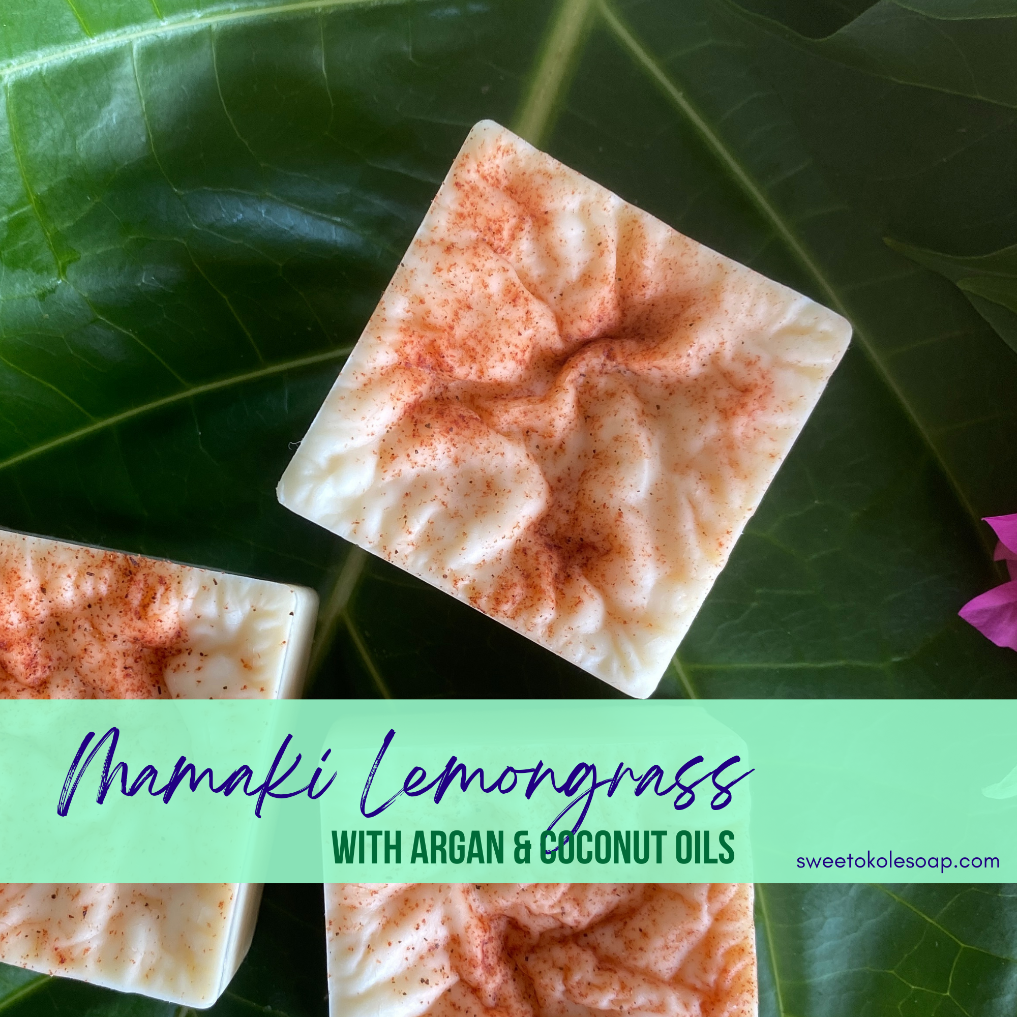 Conditioner bar with Mamaki and Lemongrass botanicals by Sweet ʻŌkole Soap, showcasing a natural, eco-friendly hair care product