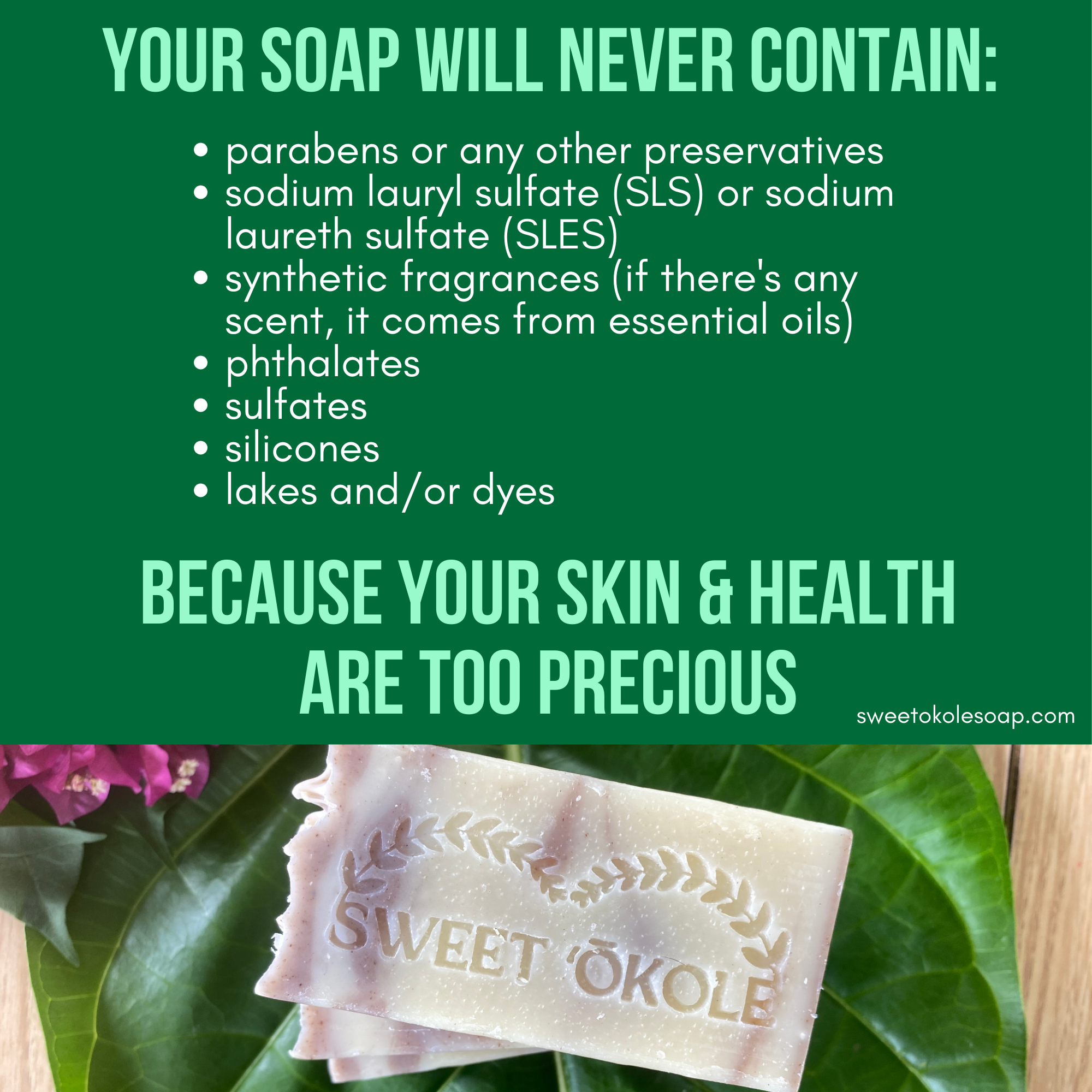 Lavender and clary sage soap by Sweet ʻŌkole Soap with noni and essential oils, featuring a bar of fragrant herbal soap.