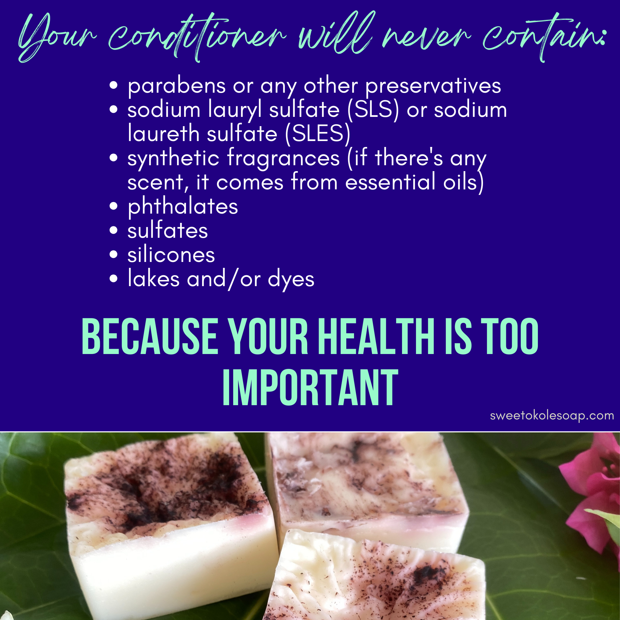 Lavender Clary Sage solid conditioner bar with argan oil by Sweet ʻŌkole Soap, showing a natural bar with lavender and sage accents.