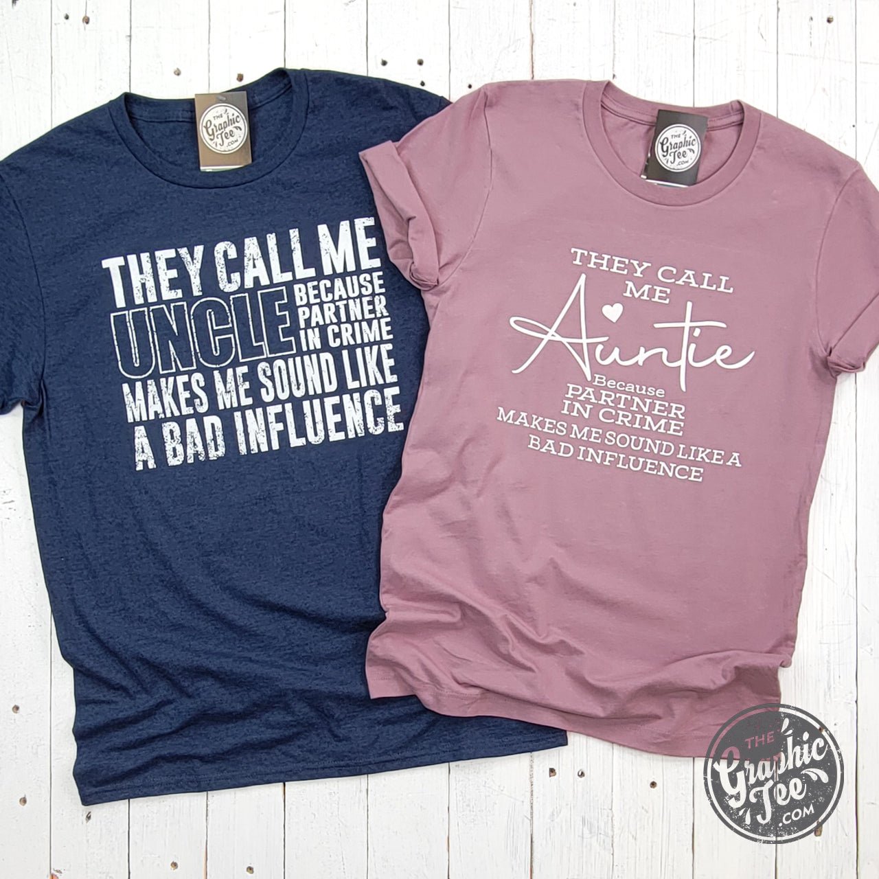 They Call Me Uncle short sleeve graphic T-shirt by The Graphic Tee, featuring bold text design on a casual men's tee.