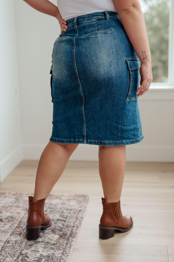 Always Be There Cargo Denim Skirt - Practical Magic Store