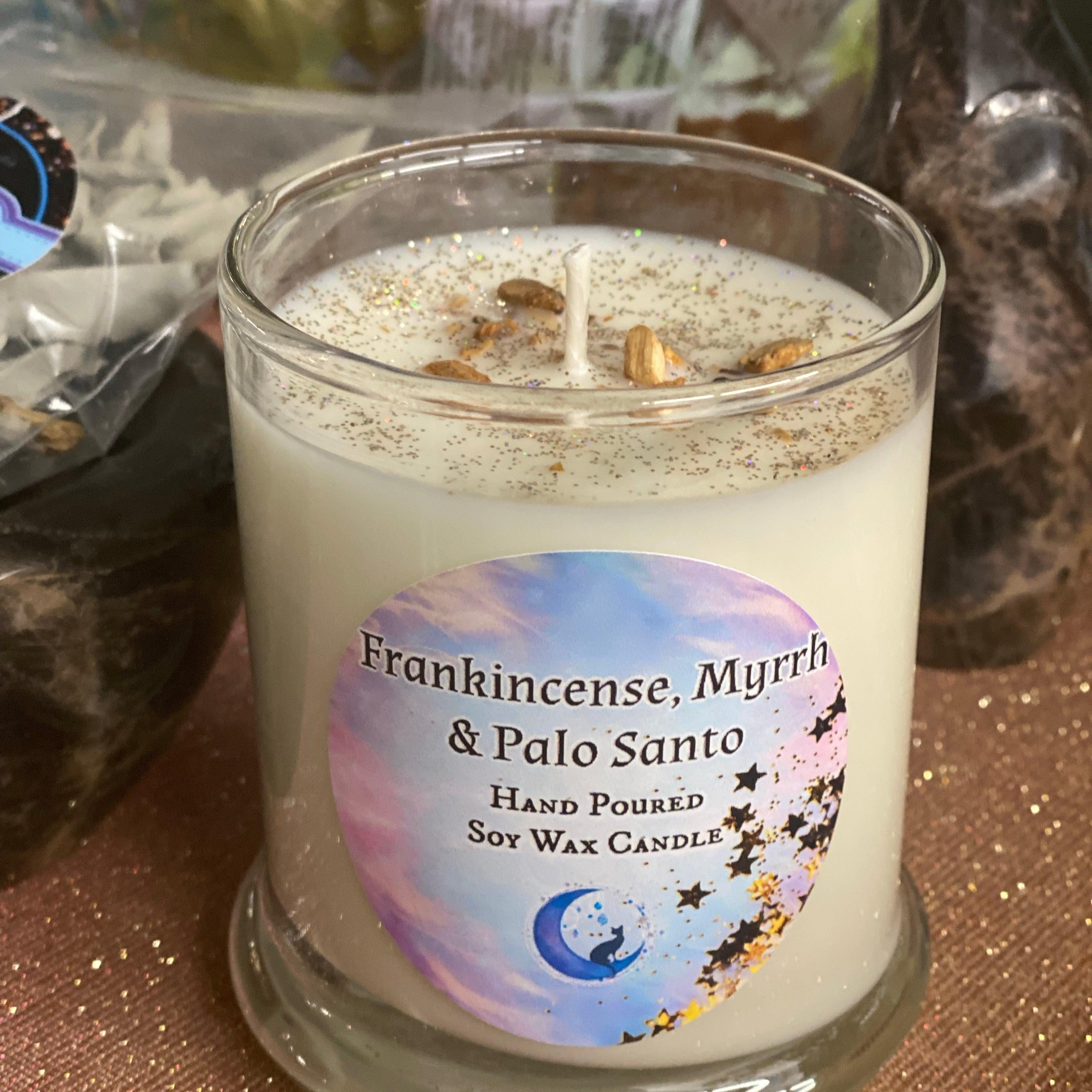 Frankincense, Myrrh and Palo Santo Soy Wax Candle - Practical Magic Store