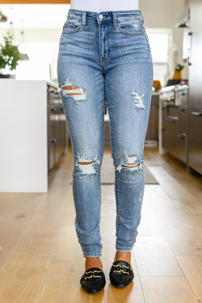 Juno Tall Skinny Destroyed Jeans - Practical Magic Store