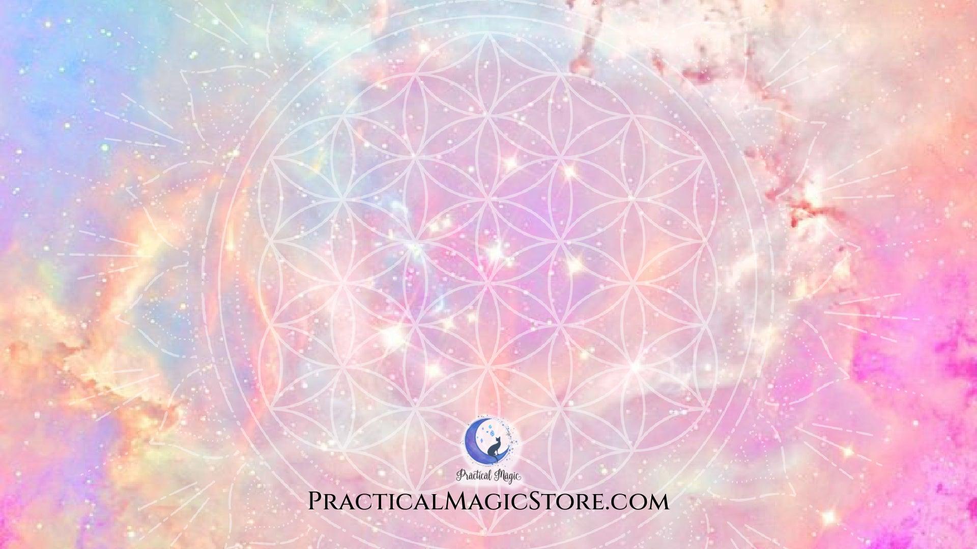 Downloadable Cosmic Spring screensaver by Practical Magic Store featuring magical, colorful spring-themed cosmic design.