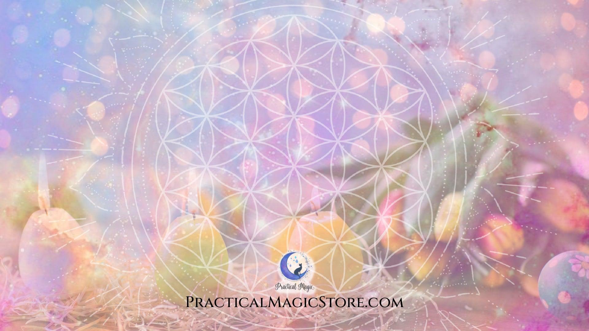 Downloadable spring screensaver featuring Practical Magic themes from the Practical Magic Store, with enchanting seasonal design.