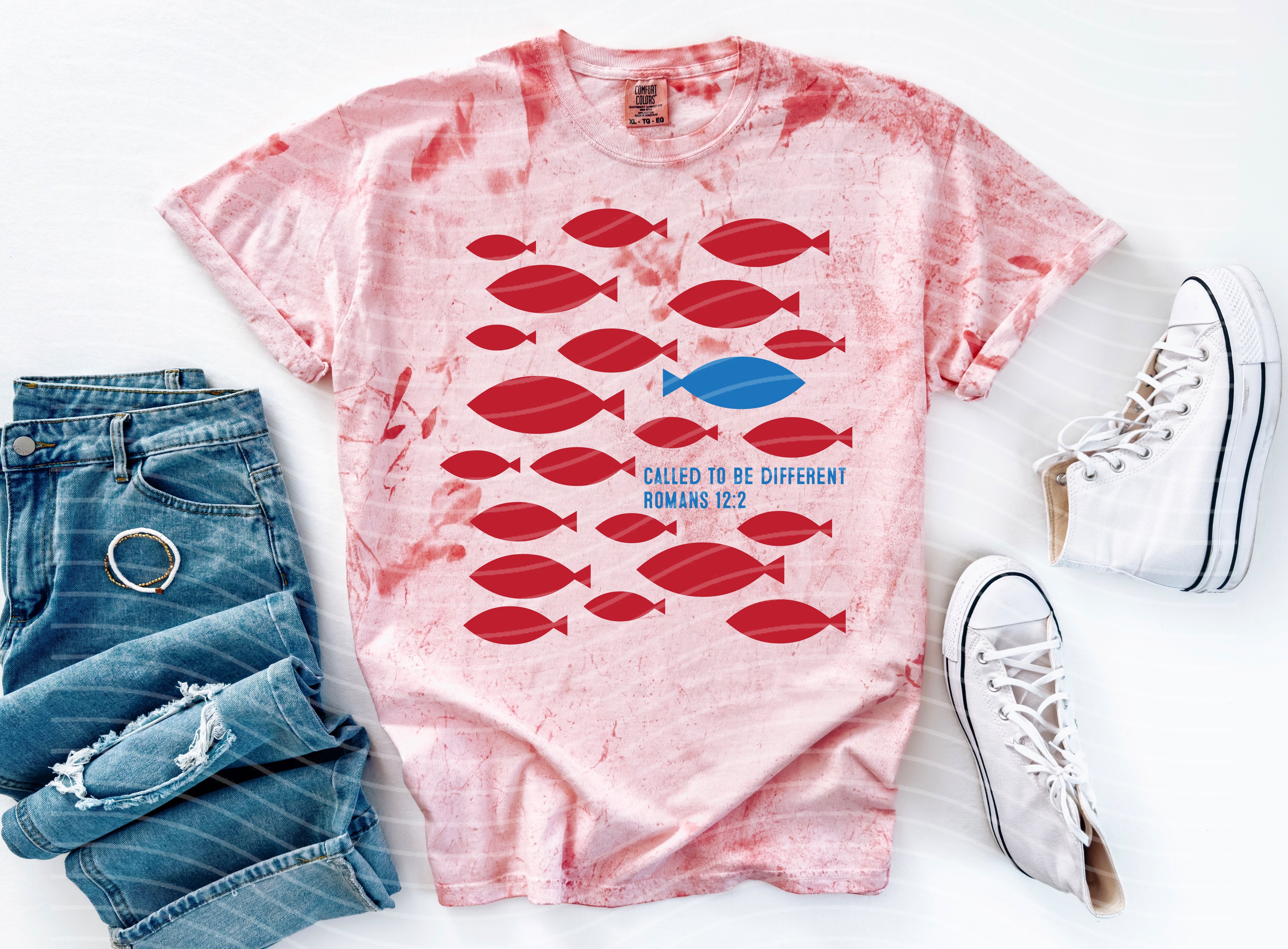 Black Called to Be Different graphic tee by Anchored Grace Boutique, featuring inspirational text design on soft cotton fabric.