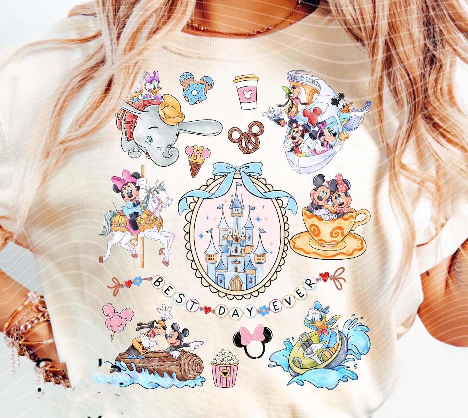 White Best Day Ever graphic tee by Anchored Grace Boutique with cheerful text and casual fit, perfect for everyday wear.