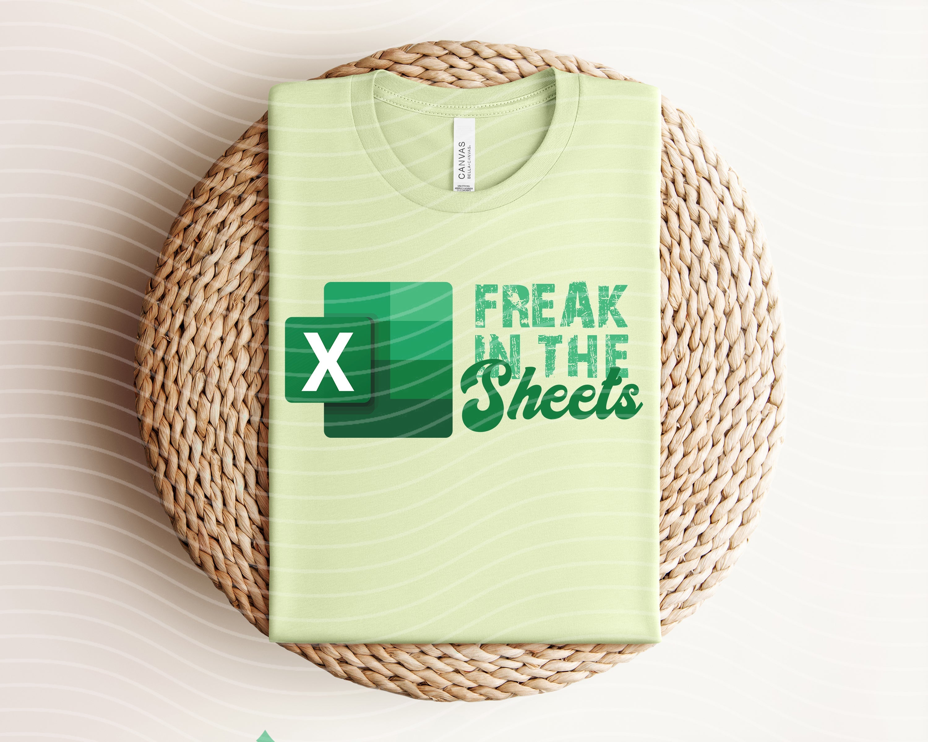 Freak in the Sheets graphic tee by Anchored Grace Boutique showing a stylish black T-shirt with bold white text design.
