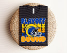 Playoff Bound Rams graphic tee by Anchored Grace Boutique, featuring a vibrant Rams team design on a casual t-shirt.