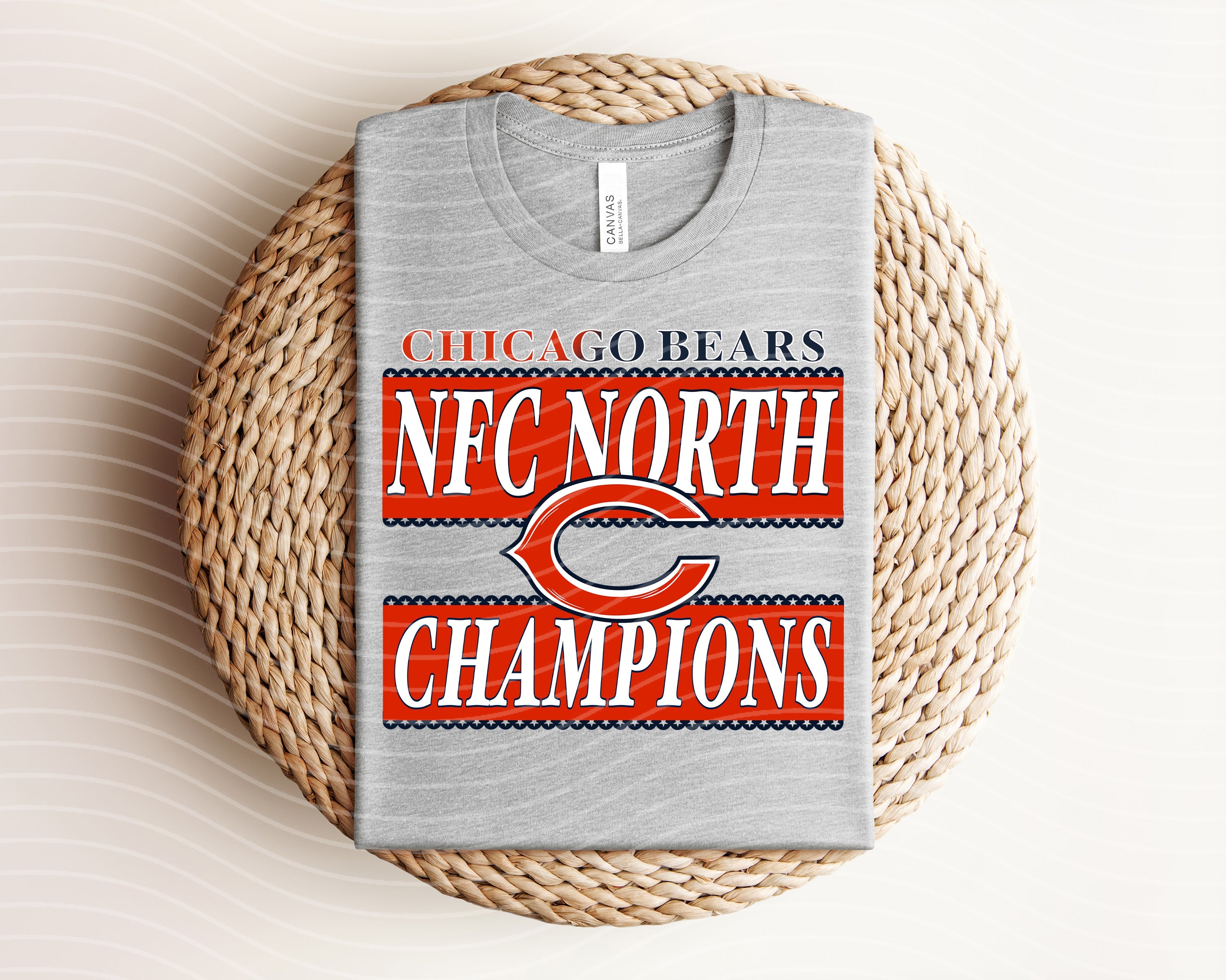 NFC North Champions Bears graphic tee by Anchored Grace Boutique featuring a bold Bears team logo and design.