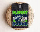 Seahawks graphic tee featuring playoff design, casual cotton t-shirt from Anchored Grace Boutique, perfect for football fans.