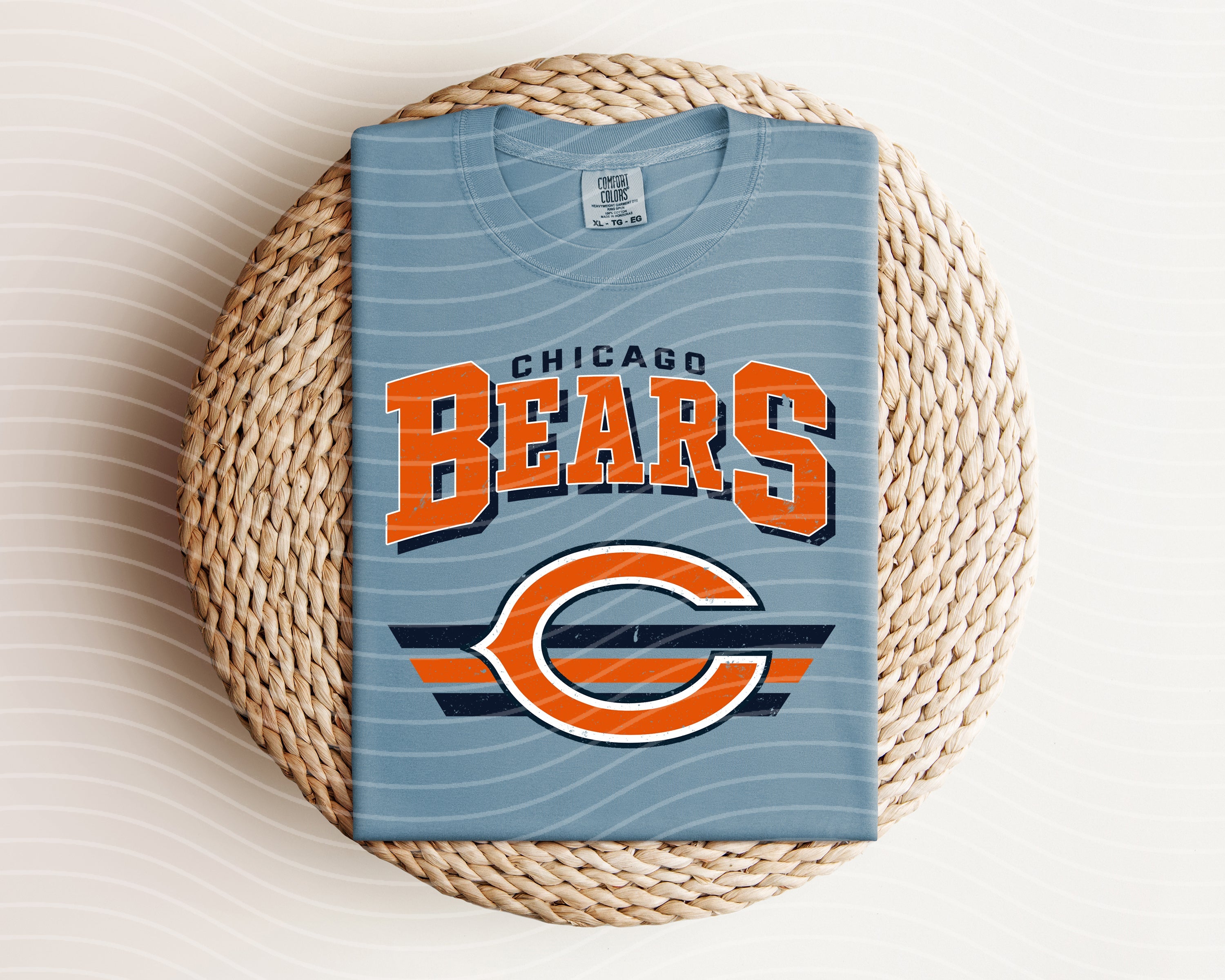 Vintage team bears graphic tee by Anchored Grace Boutique, featuring colorful bear illustrations on soft cotton fabric.