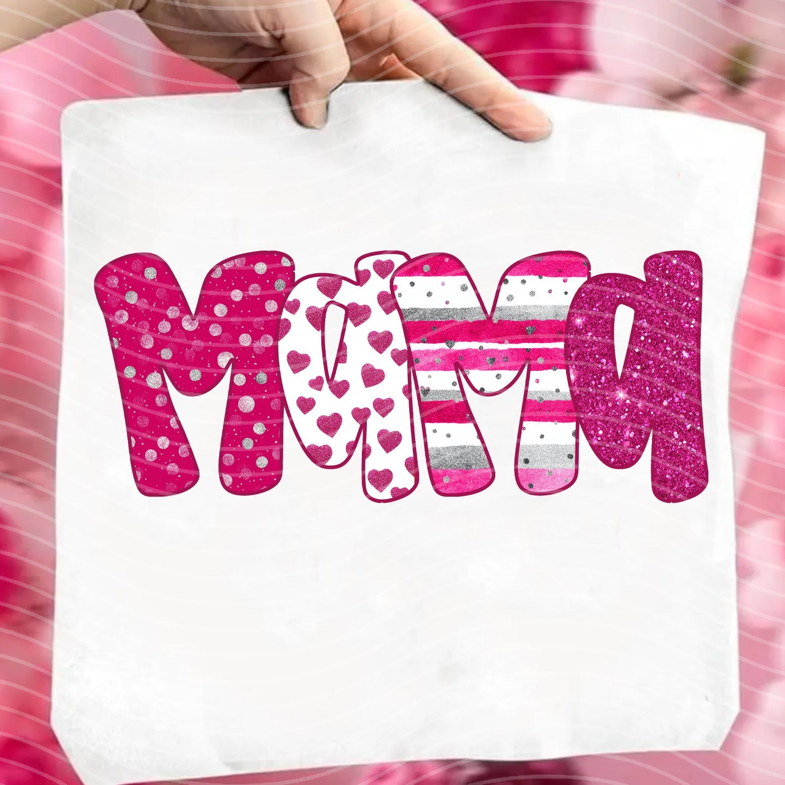 Mama Valentine graphic tee by Anchored Grace Boutique featuring a stylish design and colorful text on a casual cotton shirt.