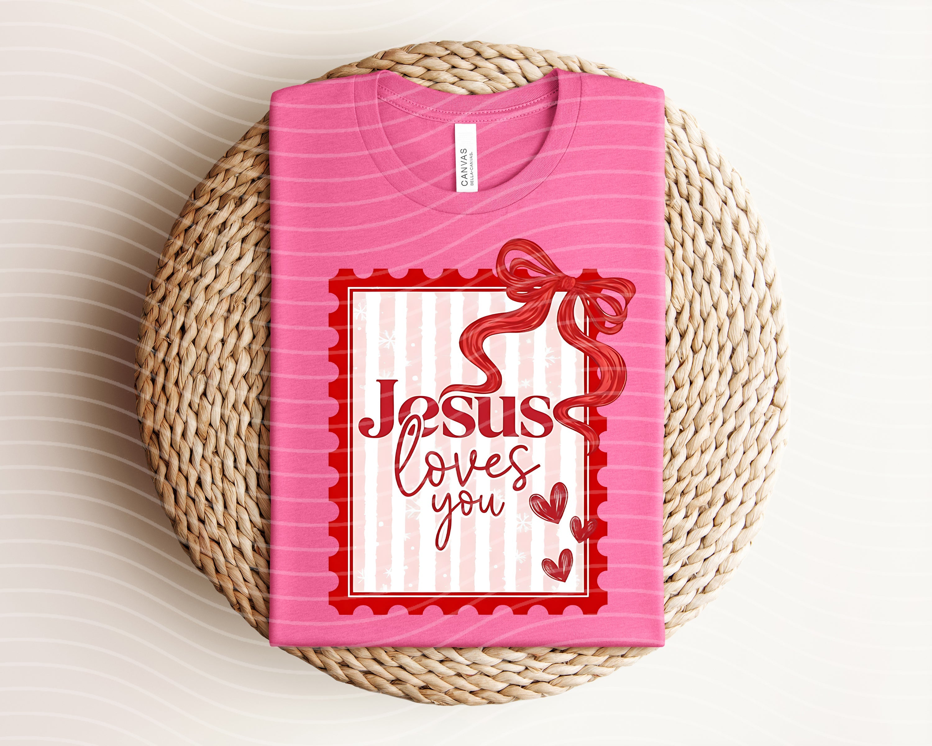 Jesus Loves You graphic tee by Anchored Grace Boutique, featuring a stylish design on a casual cotton t-shirt.