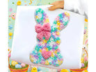 Fuzzy bunny graphic tee by Anchored Grace Boutique featuring a cute bunny illustration on a casual cotton t-shirt.