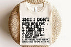 Black graphic tee from Anchored Grace Boutique with the phrase "I Don't Have Time for" printed in bold white text.