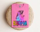 Black Karma is a B**** graphic tee by Anchored Grace Boutique featuring bold white text on the front.