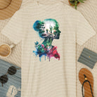 Plant Woman graphic tee by Anchored Grace Boutique featuring a stylish illustration of a woman with plants on a casual t-shirt.