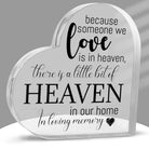 Acrylic memorial heart with "Heaven In Our Home" inscription, presented in a gift box, from The Wind Chime Co.