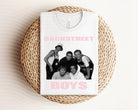 Backstreet Boys graphic tee from Anchored Grace Boutique featuring band logo and vintage-inspired design on soft cotton fabric.