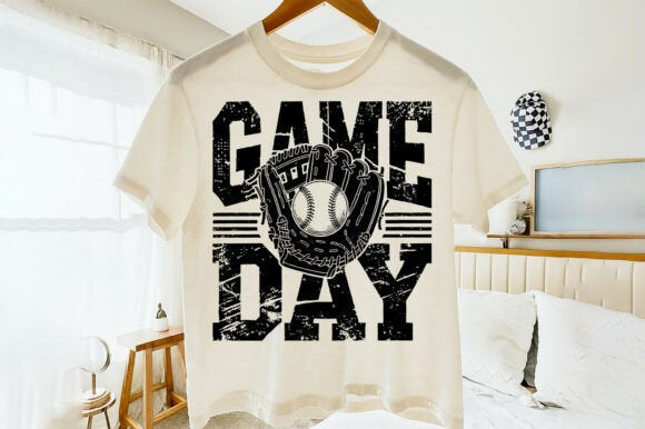 Black Game Day graphic tee by Anchored Grace Boutique featuring bold team logo and sporty design on soft cotton fabric.