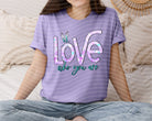 Black love who you are graphic tee from Anchored Grace Boutique featuring positive message and casual fit.