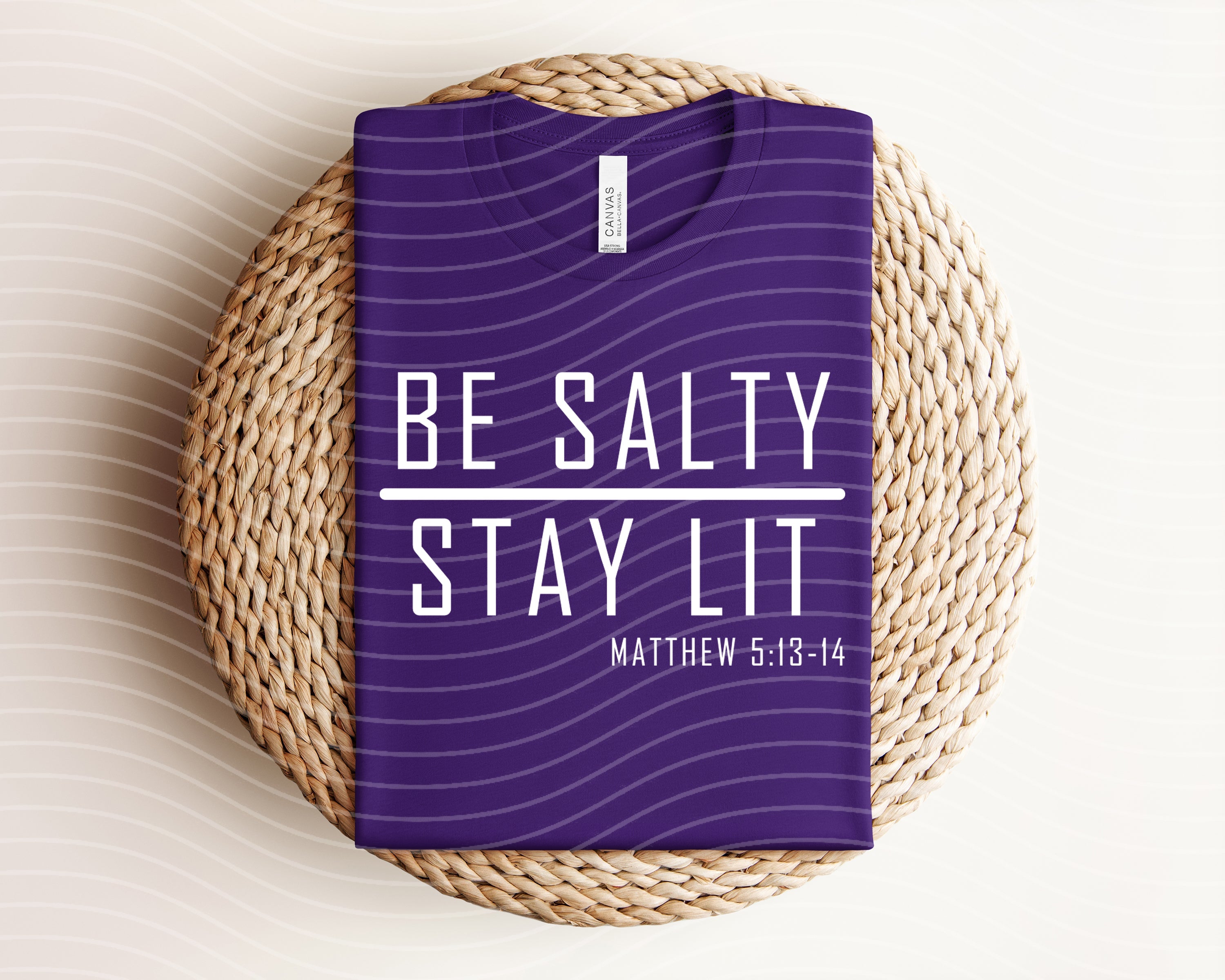 Black Be Salty Stay Lit graphic tee by Anchored Grace Boutique featuring bold white text and casual fit.