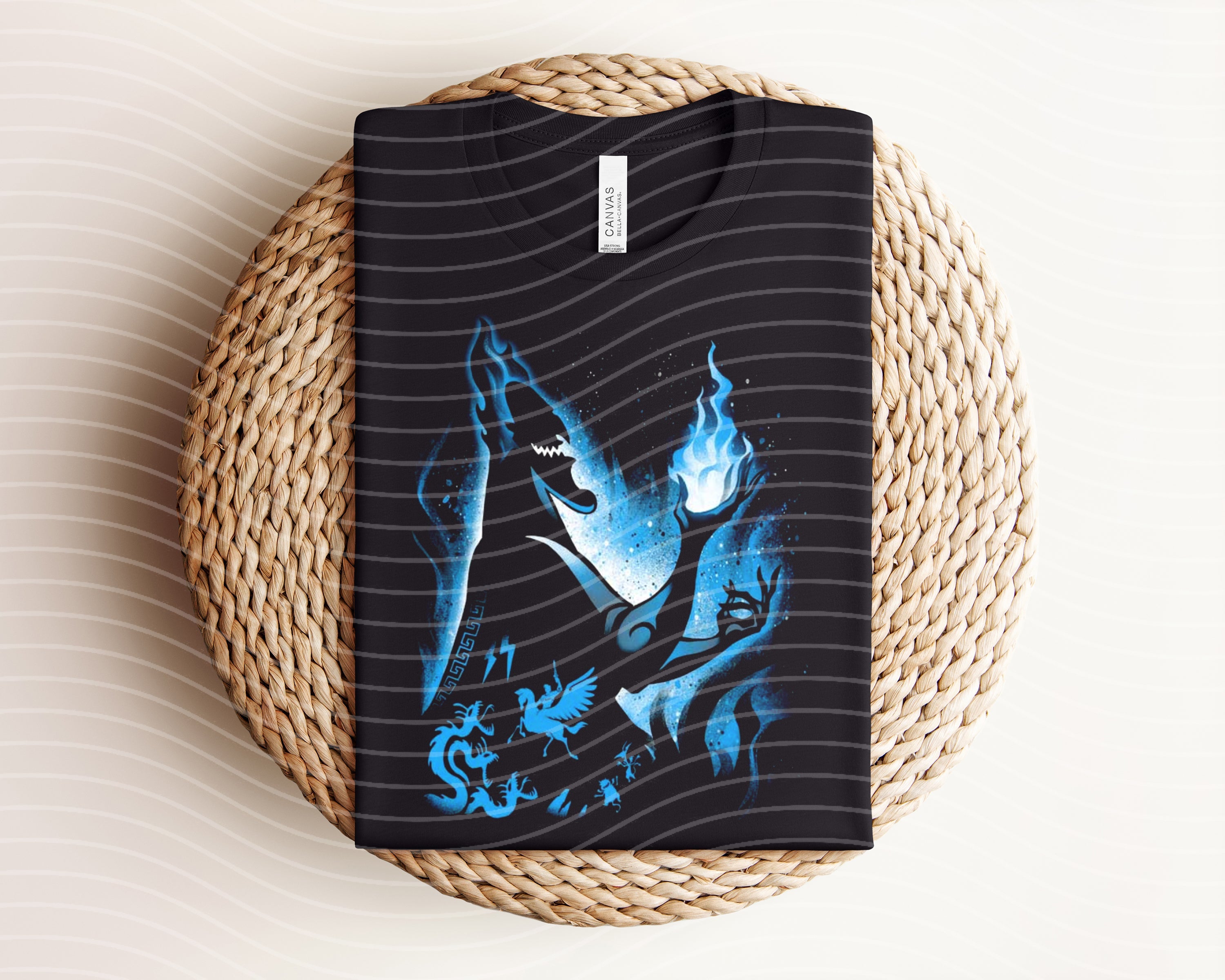 Hades Dark Graphic Tee by Anchored Grace Boutique featuring a bold dark-themed graphic design on a casual cotton t-shirt.